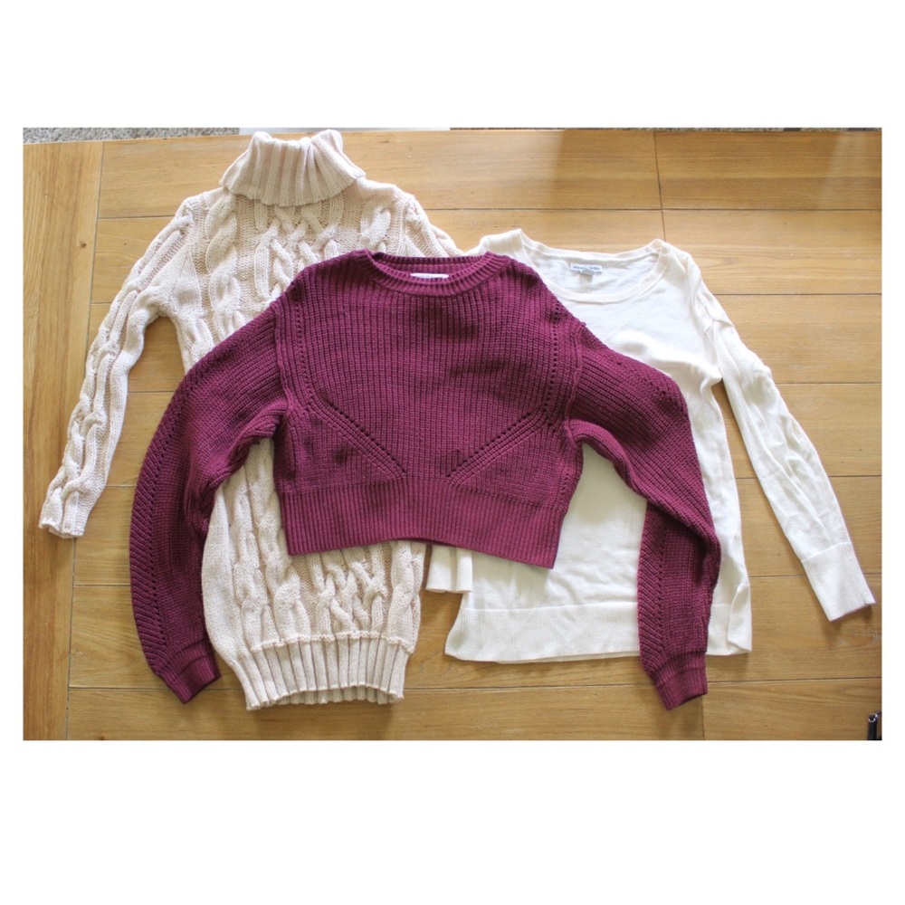 Women’s (3) Piece Sweater Bundle Lot XS Fashion Nova, Amazon, and Arizona